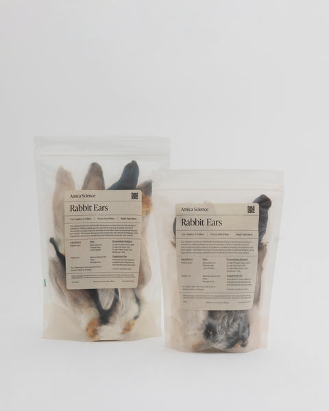 Freeze-Dried Rabbit Ears With Fur For Cats & Dogs – Amica Science