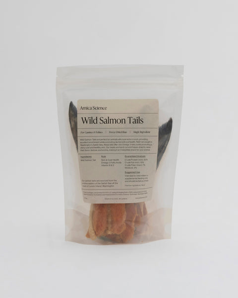 Amica Science Wild Salmon Tails 5ct front view — kit component for dogs and cats