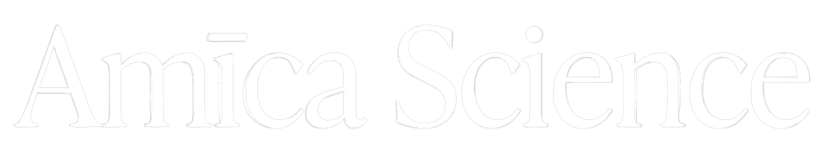 Amica Science white logo aligned