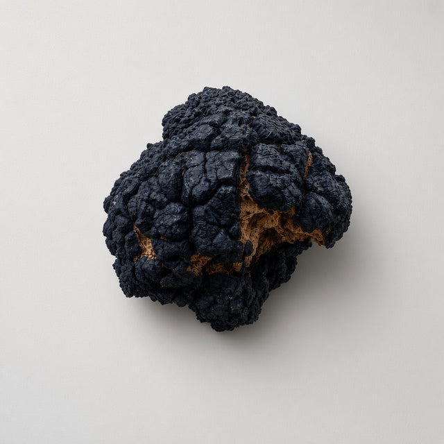 Chaga (Inonotus obliquus) growing on birch, photo